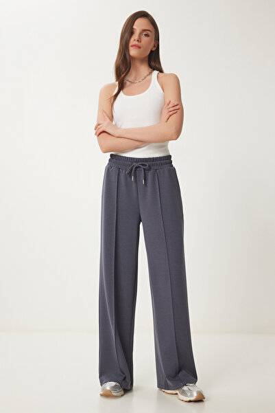 Lovelyİstanbul Geniş Paça Modal Eşofman Altı FÜME LUB0099