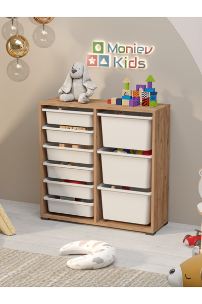 moniev Beyza 9 Sepetli Çok Amaçlı Dolap Oyuncak Dolabı