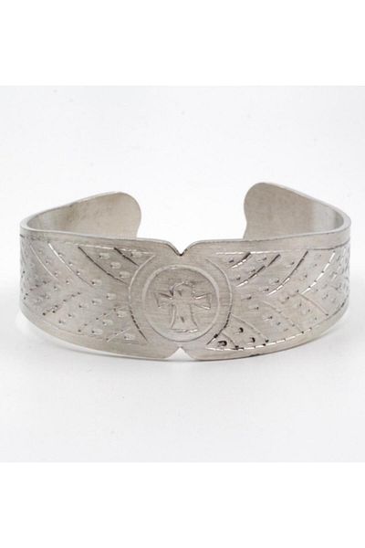 ANTEPSEPETİ Bracelet with Antique Motif in Copper Gray