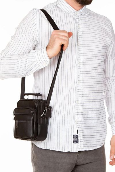 Newish Men's Genuine Leather Cross Shoulder Bag and Faux Leather Card Holder and Wallet