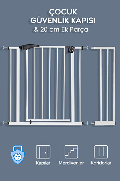Meleni Baby 75-105 Cm Bebek Çocuk Güvenlik Kapısı - Ayarlanabilir Güvenlik Kapısı Merdiven Korkuluk