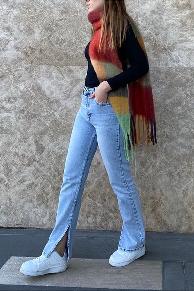 Madmext Mad Girls Blue Ripped Jeans Mg1306