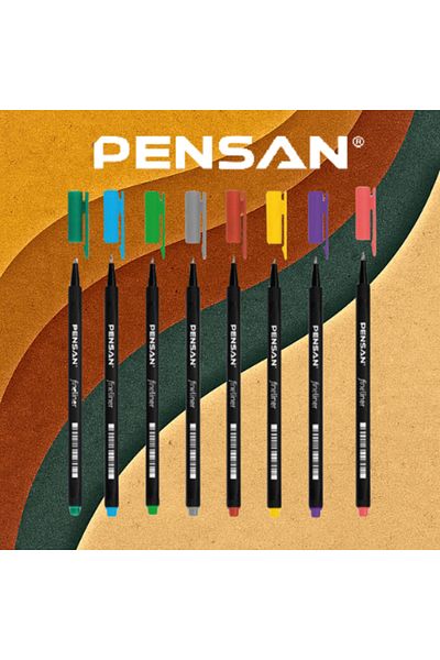 Pensan 6500 Old School Colors Set of 8 Fineliner Pens