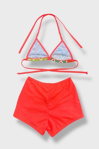 Nilmay mayo Girl's Bikini Set with Shorts