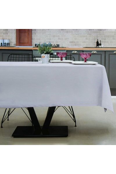 Homelux Față de masă 170x170 cm, aspect bumbac spălat, gri