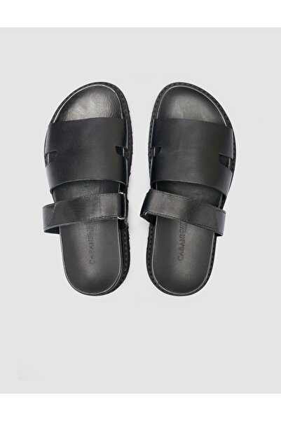 Cabani %100 Hakiki Deri Siyah Kadın Terlik
