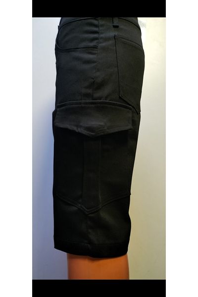 BeyzDenim Black Power Lycra Knee Length Shorts Capri Bermuda