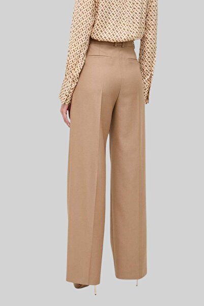 BOSS Kadın Regular Fit Yün Pantolon Bej