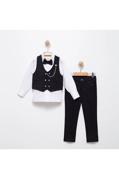 Miss Esilay Boutique Boy's Tuxedo Suit with Vest and Bowtie Suit Special Day Year End Wedding