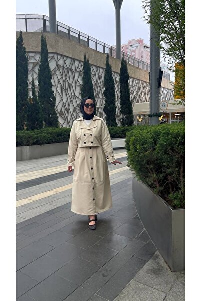 DEMET Özge Skirted Double Trench Suit