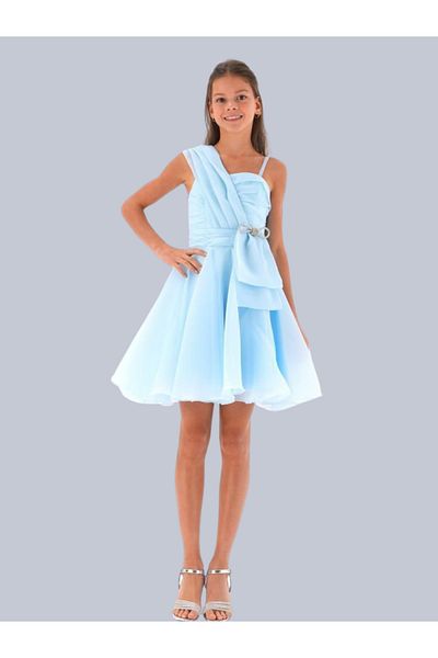 MİSS HELİNA Miss Helina Girl's Evening Dress 11-15 Years Old Blue