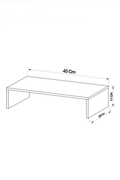 al da al Pc Monitör Yükseltici Ev Ofis Monitör Standı Ergonomik Çalışma Alanı Verimlilik Artırıcı Beyaz-Çam