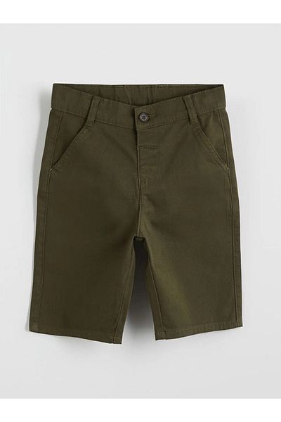 LC Waikiki Khaki Elastic Waist Basic Boy's Shorts