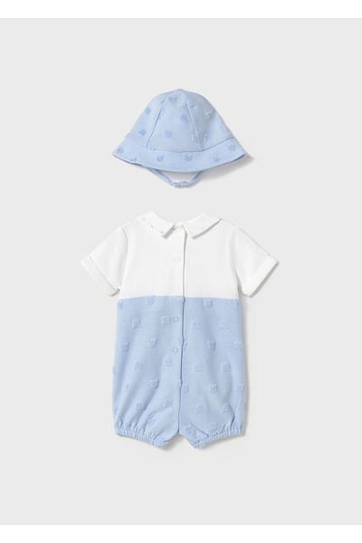 MAYORAL Newborn Baby Boy Rompers Set with Hat