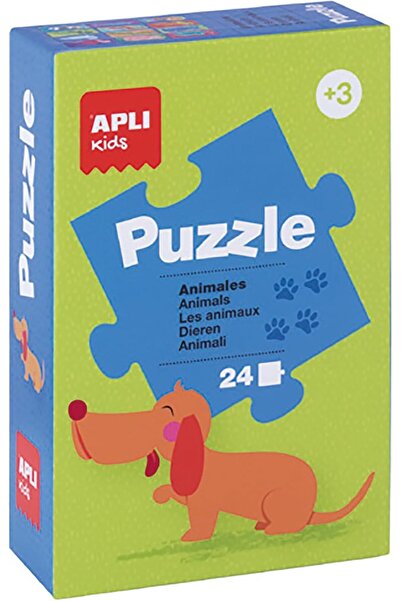 Apli Kids Set 6 Puzzle-uri Asortate In Cutie Display, 24 Piese Fiecare, Apli, 3 Ani