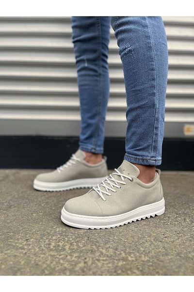 Zerenyus JY152 Cool Lace-up Suede Ανδρικά καθημερινά αθλητικά κλασικά παπούτσια - Γκρι