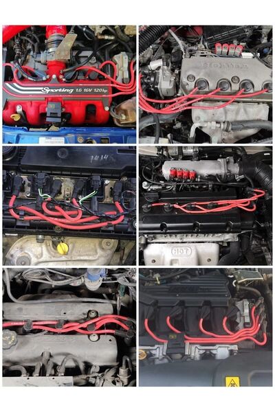 TORK 7785350 - Tipo Tempra Punto - Mpı Motor - Kırmızı 8mm Buji Kablosu