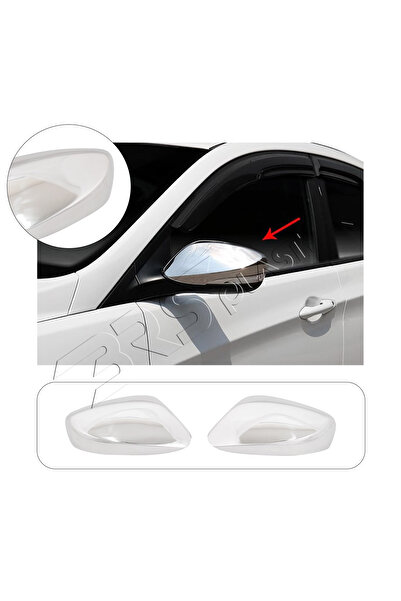 ServetDizaynOto Hyundai Accent Blue Uyumlu 2011-2016 Krom Ayna Kapağı (SİNYALSİZ) 2 Parça Paslanmaz Çelik