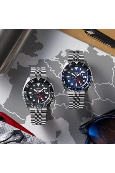 Seiko Ssk003k1 5 Sports Skx Series Men's Automatic Gmt Watch – Blue Dial, 42.5mm
