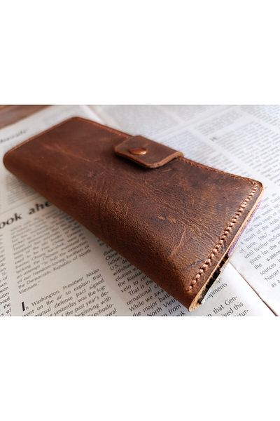 Mahfuz Fully Handmade Real Crazy Leather Wallet 12 Cards 2 Banknote Areas (19.4Cm*8.5Cm) Da30