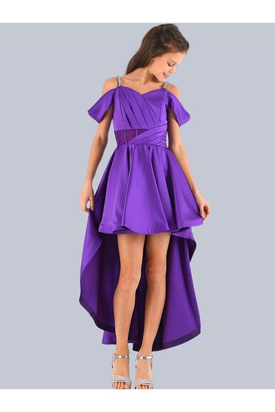 MİSS HELİNA Miss Helina Girl's Evening Dress 11-15 Years Purple