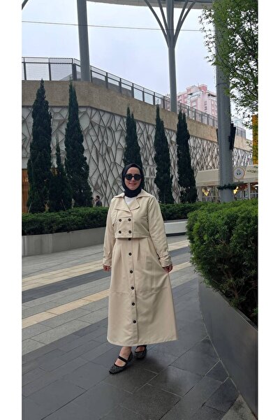DEMET Özge Skirted Double Trench Suit