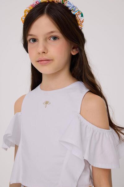 Tyess Girl's White Blouse