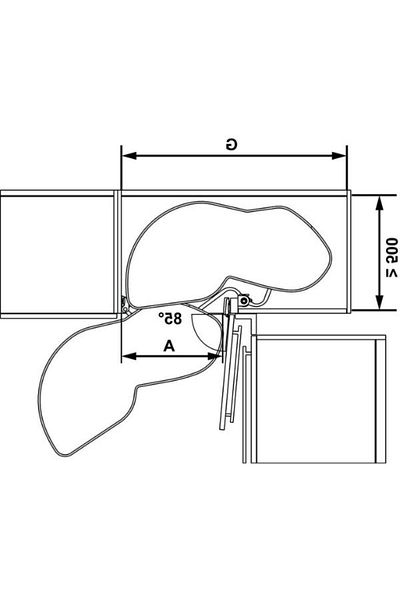 Hafele Moveboard Corner Pantry Mechanism (Left)