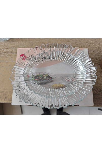 Paşabahçe AURORA SERVİS TABAĞI VE KAHVALTILIK MEZE TABAĞI SETİ 5 PARÇA
