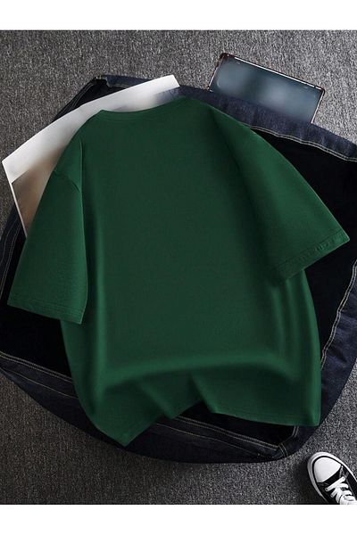Mythologie Μπλουζάκι Nefti Green Teddy Bear - Κοντό μανίκι με στάμπα Oversize Crew Neck