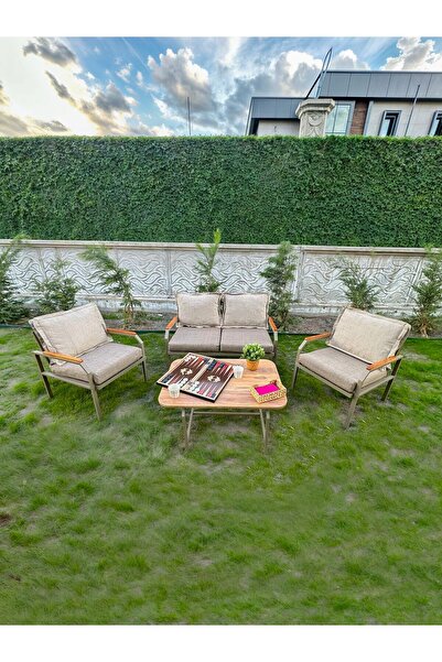 Dekoport Duru Bahçe Takımı - Balkon, Cafe, Teras Mobilyası - Metal Kanepe - O...