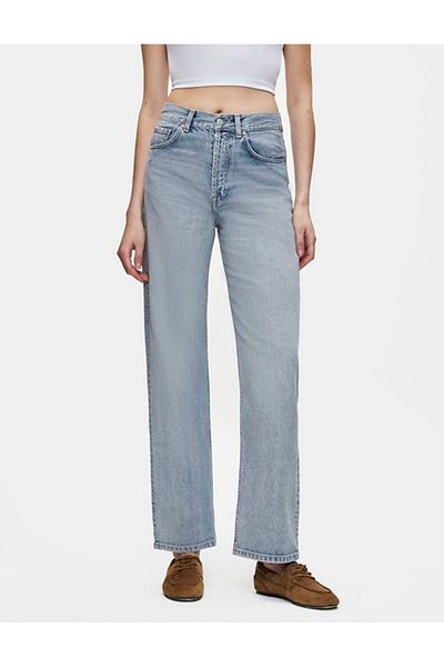 Ltb Vanetta Straight Leg Light Blue High Waist Jean Trousers