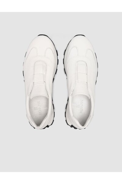 Cabani %100 Hakiki Deri Beyaz Kadın Sneaker