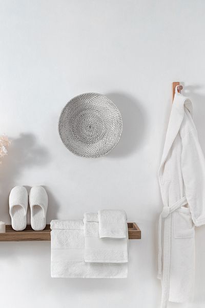 Yataş Essentials 3-Piece Bathroom Set | Slippers (42-44) - Ecru