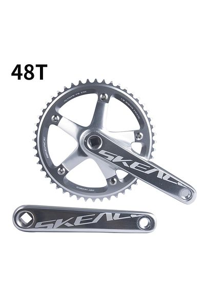 Choice 165mm Silver 48T SKEACE Bicycle Crankset 144BCD Mountain Bike Square Hole Crank Aluminum Alloy Singl