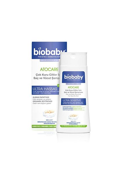 Biobaby شامبو للبشرة الجافة والتأتبية 300 مل