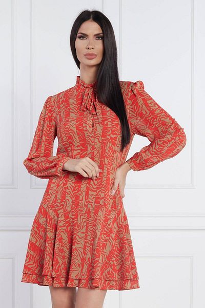 HUGO Women's Long Sleeve Dress Multicolor