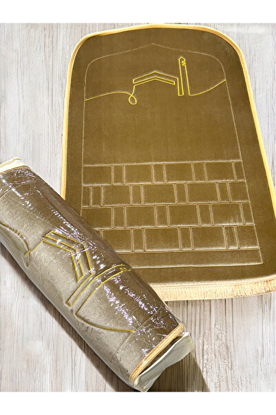 AYHANHOME Minimal Kaaba Patterned Orthopedic Knee Pain-Free Sponge Gift Dowry Purse Fringed Bag Prayer Rug