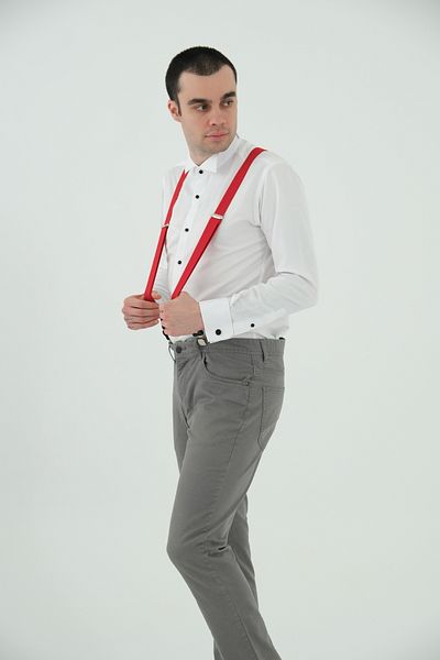 ELROZO Men's Leather Detailed Trouser Hanger