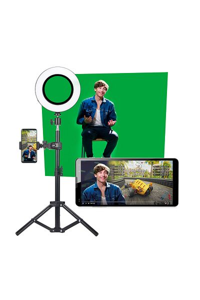EasyPix Kit Lampa circulara Easypix MyStudio, Ring Light 15.2cm, Microfon, Trepied