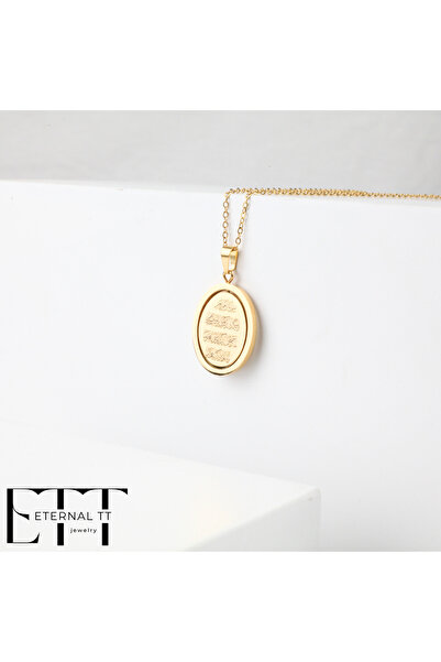 Eternal TT Çift Baskılı Kişiye Özel İsim Yazılı ve Nazar Ayeti Kolye