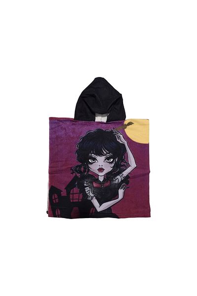 WEDNESDAY Prosop tip poncho pentru copii, multicolor, 50x100 cm, Wednesday