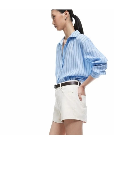 Butik Karaca Copy - Baggy Denim Summer Shorts Sönnet Patch Pocket Jasns Shorts in Light Indigo Jeans