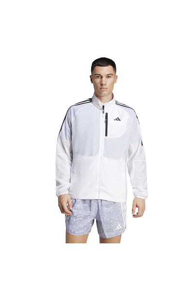 adidas Ανδρικό λευκό μπουφάν Own The Run (JD7760)