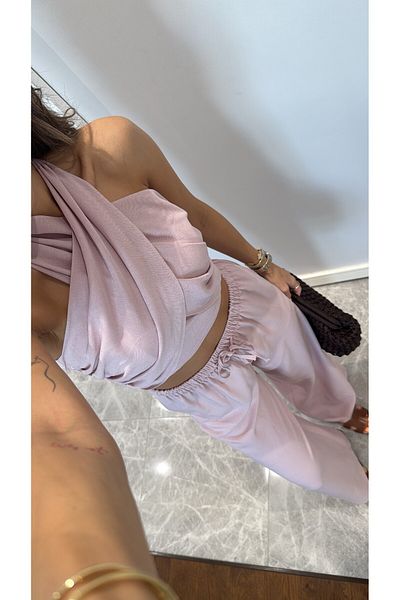 sinemkivanc co Double Breasted Halter Suit