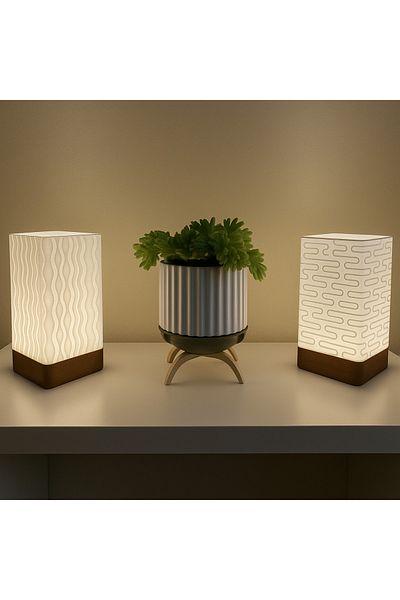 Plasfire Modern Table Lamp Square Model
