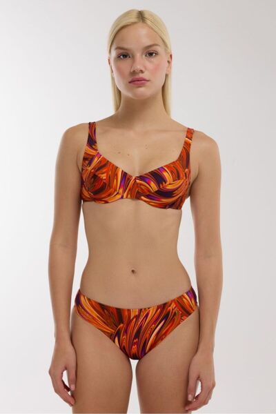 AYYILDIZ 5647 Помаранчевий бікіні-комплект з візерунком