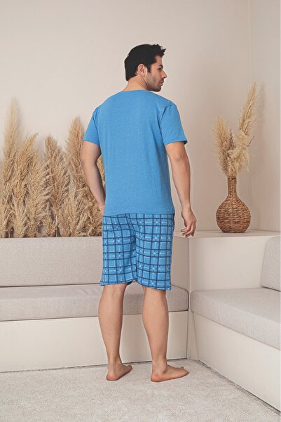 Sude HOMEWEAR ERKEK KISA KOL ŞORTLU PİJAMA TAKIMI