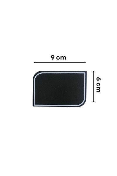 Şeffaf Etiket 10 Pieces Erasable Black Label Decorative Blackboard Shaped Dessert Coffee Cafe Name Board 8 Compatible