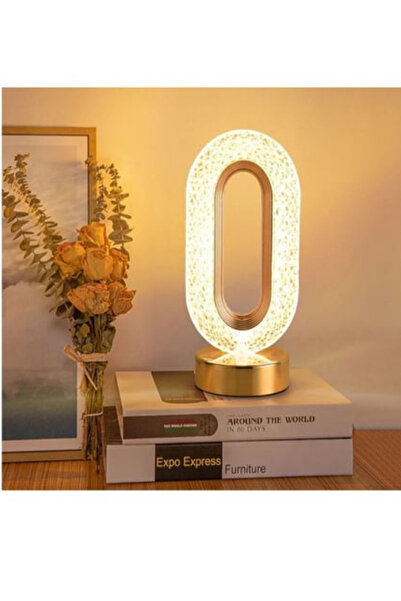 Akfa Kristal Elmas Masa Lambası/ Başucu Lambası